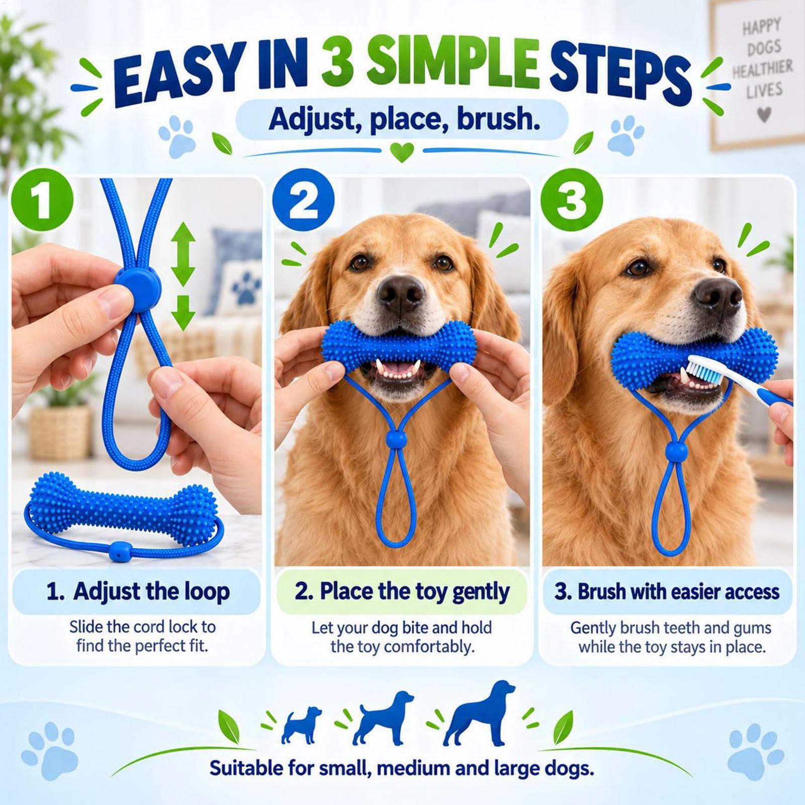 Dog Teeth Cleaning Toy Rubber  - огляд і ціна Teeth Cleaning Dog Chew Bone