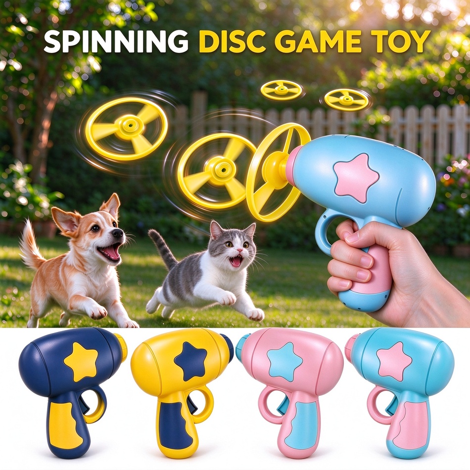 Fun Cat Teaser Interactive Lau - огляд і ціна Flying Disc Dog Training Toy