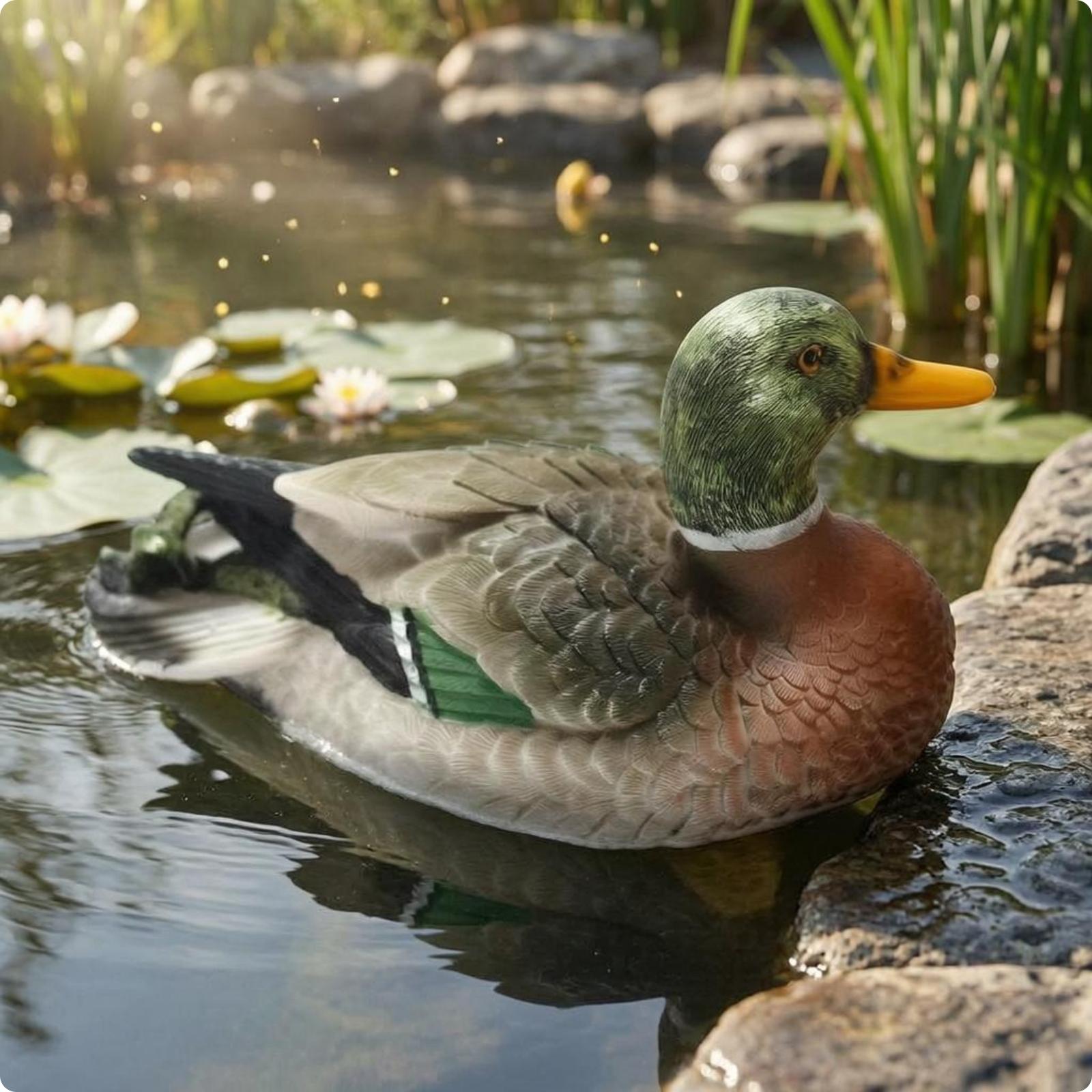 Resin Duck Figurine Outdoor Po - огляд і ціна Aquarium